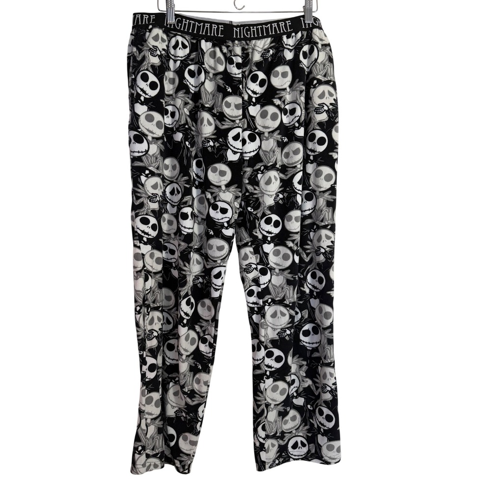 Disney Nightmare Before Christmas Pajama Pants Womens XL Black Jack Skellington